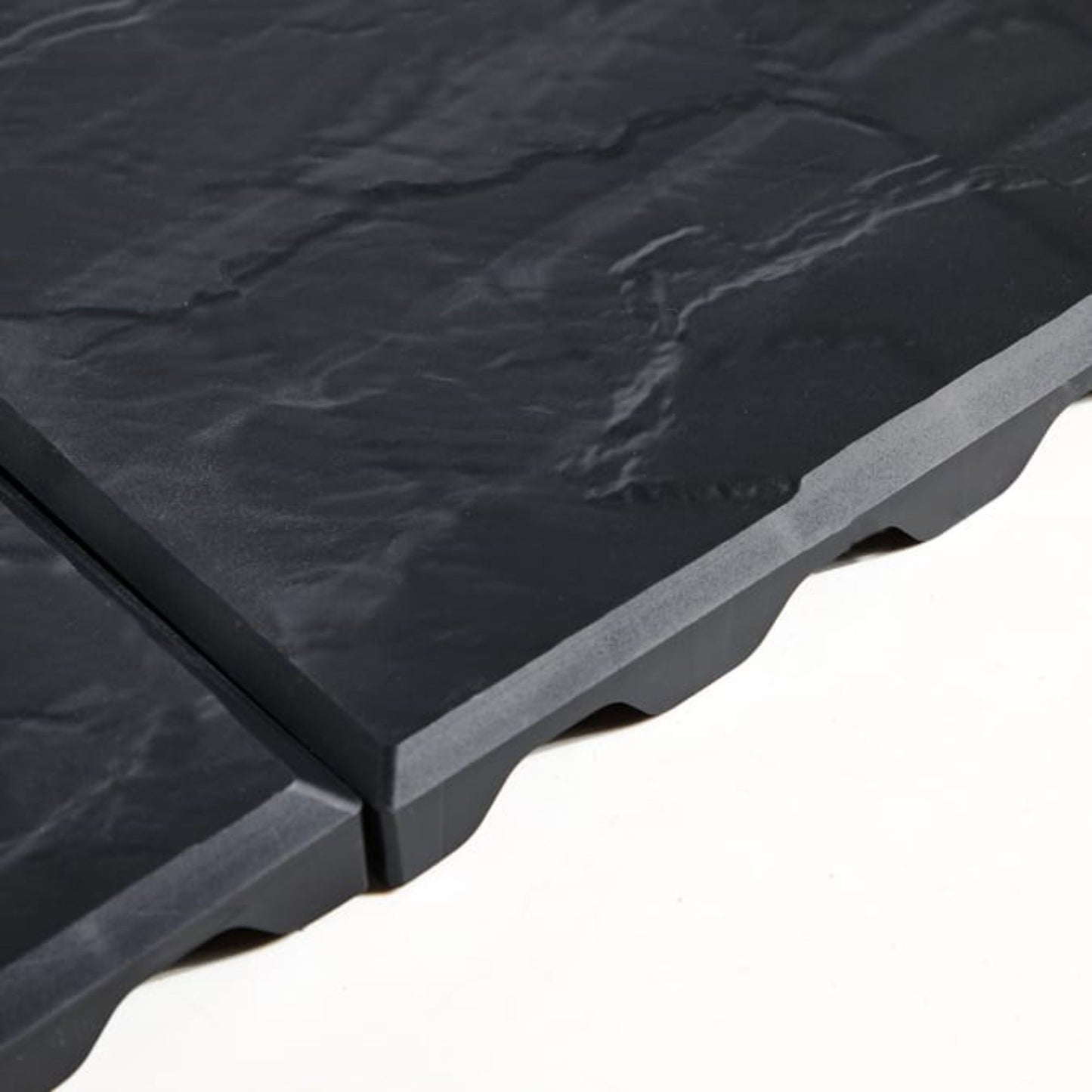 Black Stomp Easy Instant Paving Tiles, 4 Pack Garden Stepping Stones