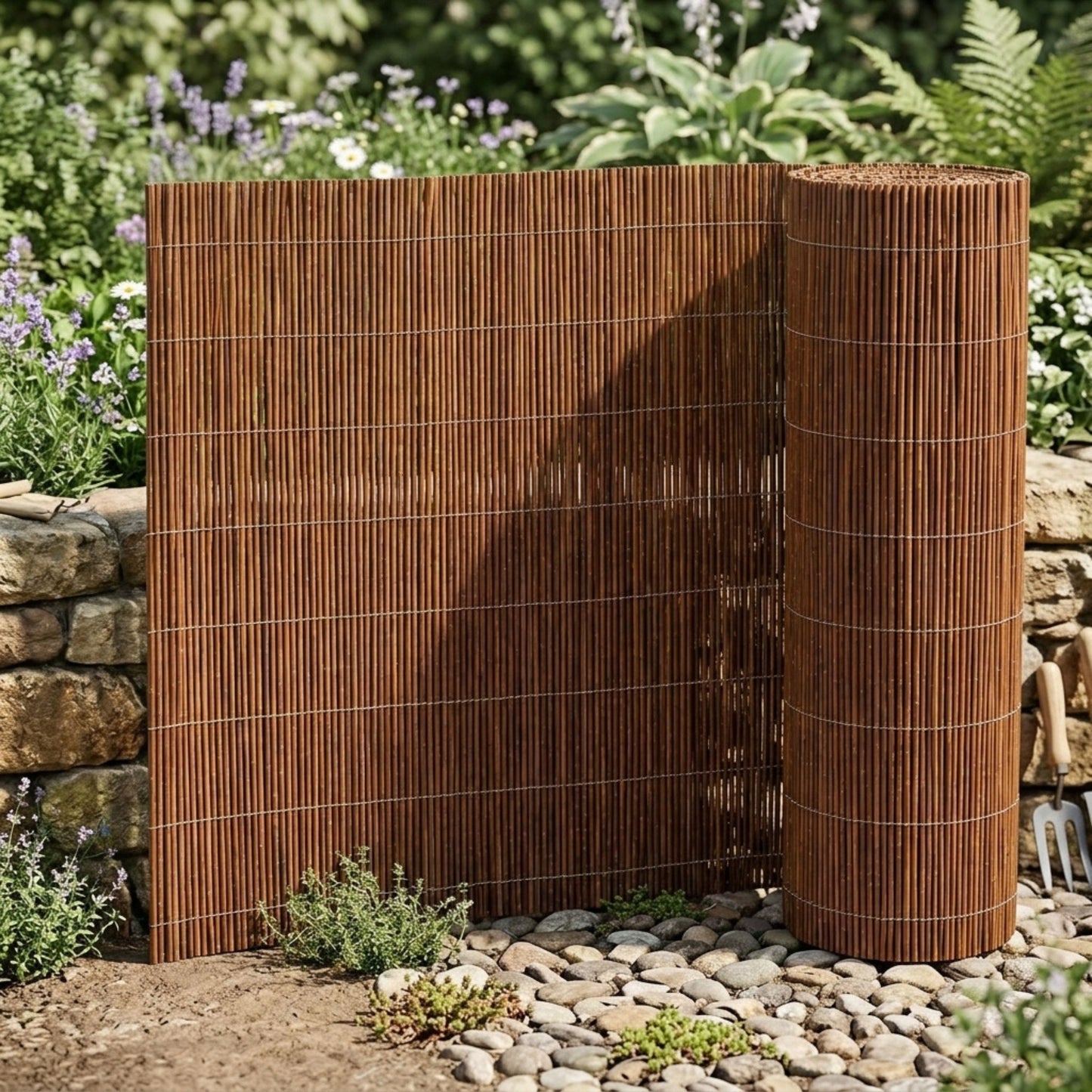 Natural Willow Fence Screening Roll For Garden