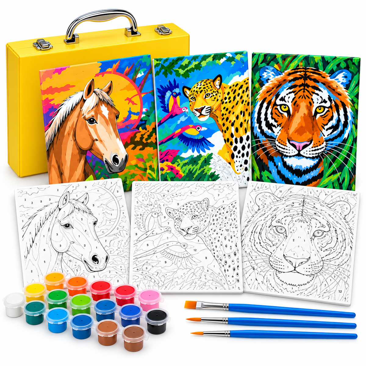 AAMEN Wild Animals Paint by Numbers Kit for Kids